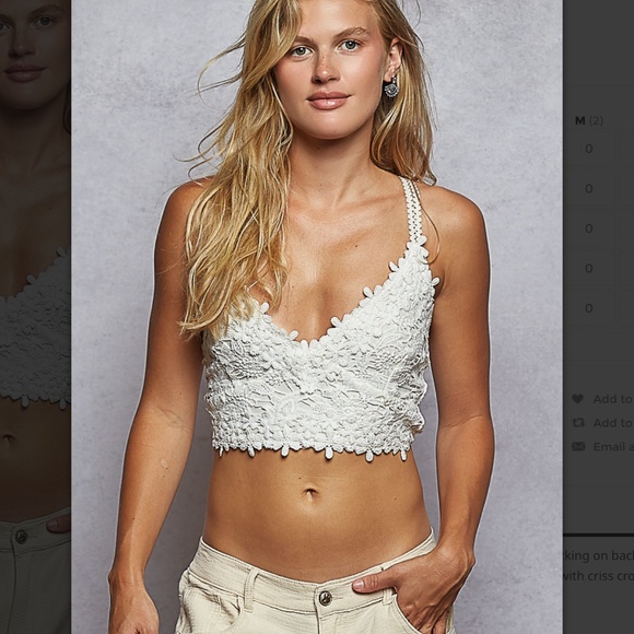 POL White Lace Tank Top - Picture 6 of 6